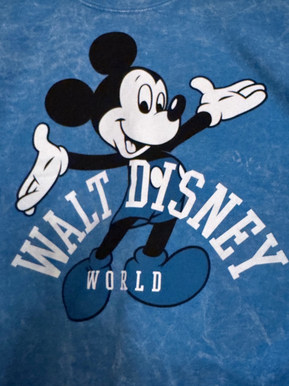 Disney Parks Walt Disney Distressed Crewneck Sweatshirt w/ Mickey Graphic